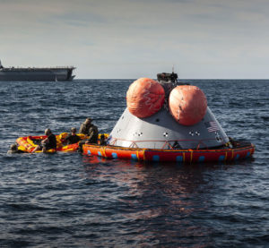 Orion Spacecraft at sea